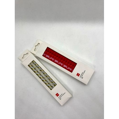 NEUF Lot 2 paquets 10 bougies hautes gâteau anniversaire 12 cm HEMA c?urs rouge rose blanc or doré