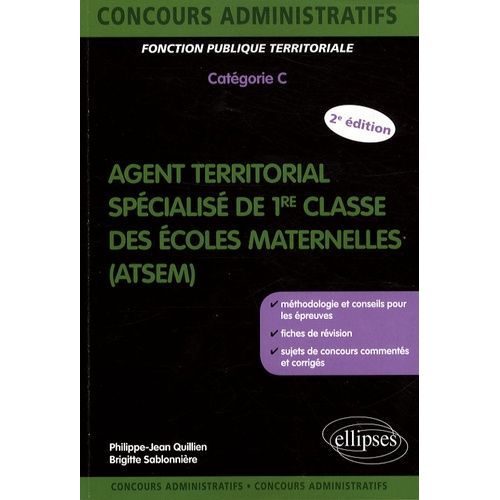 Agent Territorial Spécialisé De 1re Classe Des Écoles Maternelles (Atsem)