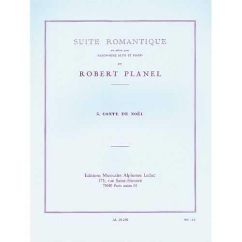 Suite Romantique No.5 - Berceuse Du Petit Sapin - Conducteur E Flat Saxophone And Piano 9790046202506 Al20250