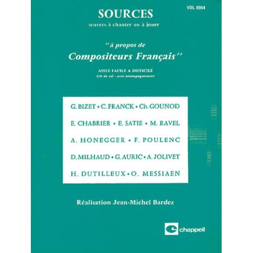 Jean-Michel Bardez : Sources Volume 0954 A Propos De Compositeurs - Recueil Tous Les Instruments Carmf562 9788850702886