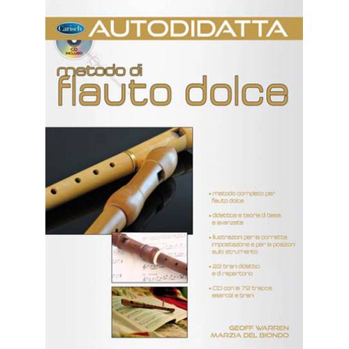 Marzia Del Biondo : Autodidatta Metodo Per Flauto Dolce - Recueil Avec Cd Flûte À Bec Carml3550 9788850725755