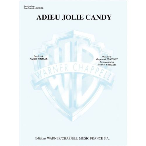 Jean François Michael : Adieu Jolie Candy - Recueil Vocal And Piano Carmf58 9788872078280
