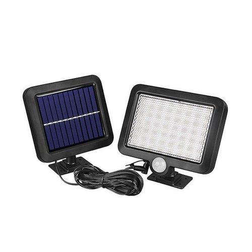 Applique Murale Résistante Aux Intempéries Avec Capteur Intelligent, 56 Led, Abs Durable, Idéale Pour L'extérieur, 15 X 11,2 X 2,3 Cm