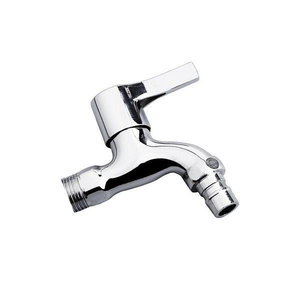 Robinet en alliage de zinc de qualité supérieure pour machine à laver ¿ Argenté, étanche, antirouille, filetage de tuyau 3/4 po, installation facile