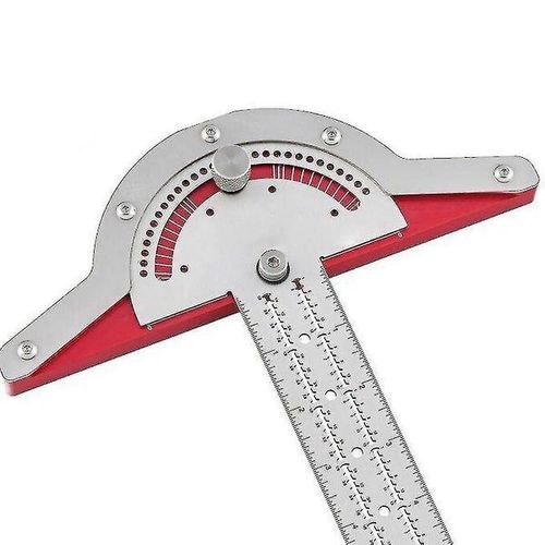 Rapporteur de charpentier en acier inoxydable de 10 pouces avec réglage multi-angles et échelle précise pour le travail du bois