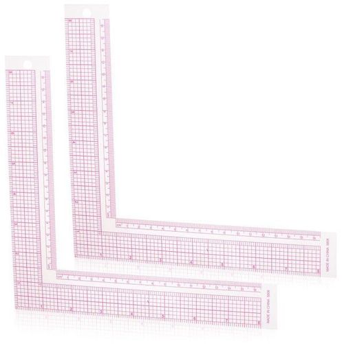 Règles en plastique de haute qualité pour la couture et la création de patrons - Lot de 2, outils de mesure durables et précis