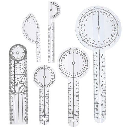 Rapporteur d'angle pour mesure des articulations ¿ Lot de 6, plastique durable, lectures claires, portable pour usage médical