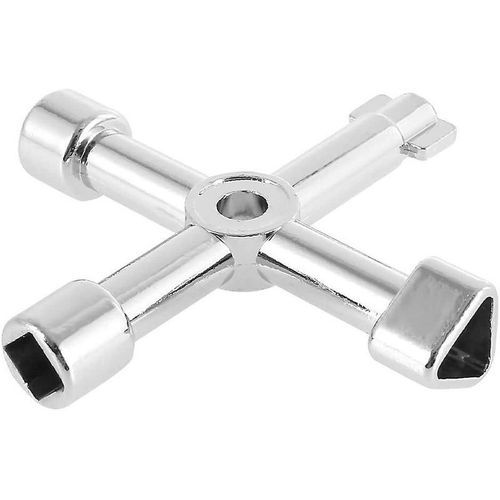 Jeu de clés cruciformes de haute qualité avec quatre formes fonctionnelles pour valves et vis, conception portable et durable