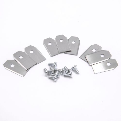 vhbw 9x Lames compatible avec Husqvarna Automower 420, 330X, 430X, 450X, 440, 520, 550 tondeuse - Lames de rechange, argenté, acier