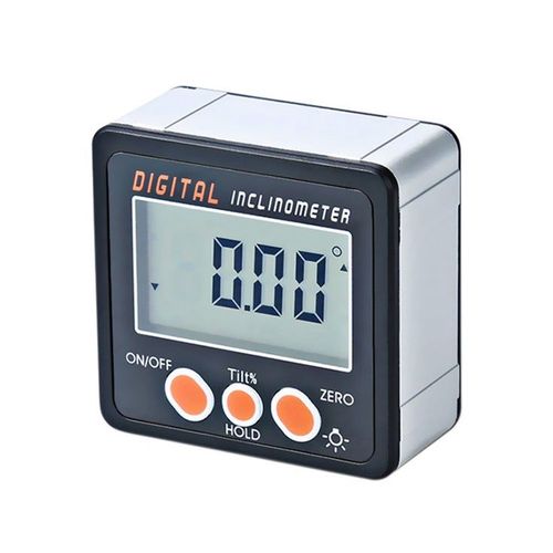 Inclinomètre numérique avec écran LCD, base magnétique, alliage d'aluminium, plage 4x90°, outil de mesure d'angle précis