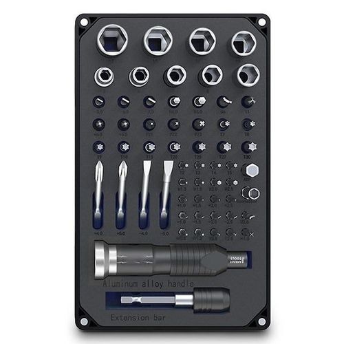 Kit de réparation de tournevis 60 en 1 avec outils en acier au chrome-molybdène pour appareils électroniques, électroménagers et consoles de jeux