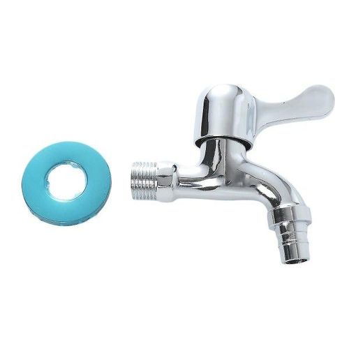 Robinet en alliage de zinc de qualité supérieure pour machine à laver ¿ Argenté, étanche, antirouille, filetage de tuyau 3/4 po, installation facile