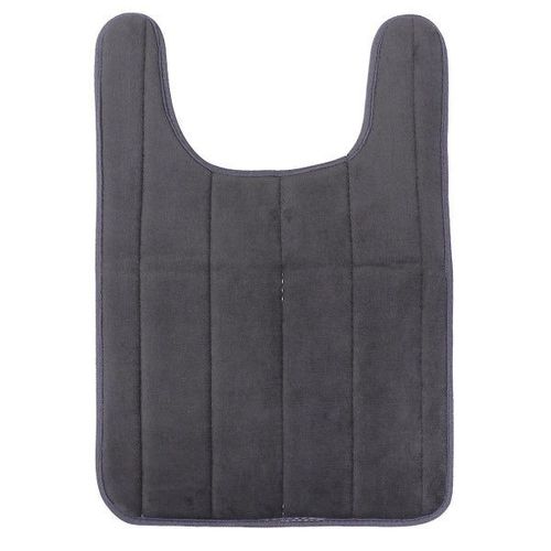 Ensemble de tapis de toilette en coton gris foncé ¿ antidérapant, doux, facile à nettoyer, 60 x 40 cm, design élégant pour un confort optimal dans la salle de bain