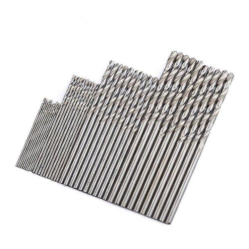Jeu de 40 forets en acier rapide de 0,5 à 2 mm, durables pour le perçage du bois, du plastique et du métal.