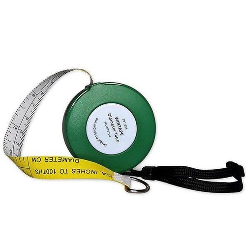 Ruban à mesurer en plastique ABS durable de 2 m avec échelle double face en centimètres et en pouces, boîtier de 6 cm de diamètre