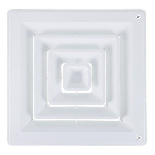 Grille d'aération polyvalente en ABS blanc pour le contrôle du flux d'air intérieur, installation facile, 30 x 30 cm, convient à la maison et au bureau.