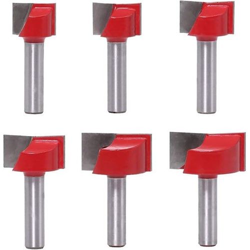 Jeu de 6 fraises à défoncer avec tige de 8 mm, en acier allié et tungstène, pour défonceuses CNC et portables, outils de coupe de précision