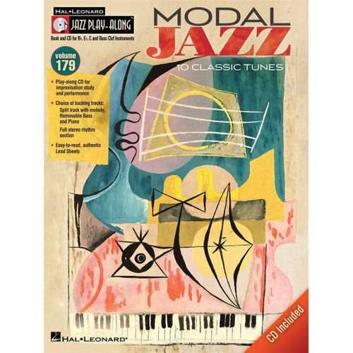 Modal Jazz Jazz Play-Along Volume 179 - Recueil Avec Cd Flute, Violin, Guitar, Clarinet, Trumpet, Saxophone, Trombone, Chords Hl00122273 9781480354890