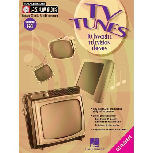 Tv Tunes Jazz Play-Along Volume 64 - Recueil Avec Cd Flute, Violin, Guitar, Clarinet, Trumpet, Saxophone, Trombone, Chords Hl00843065 9781423413424