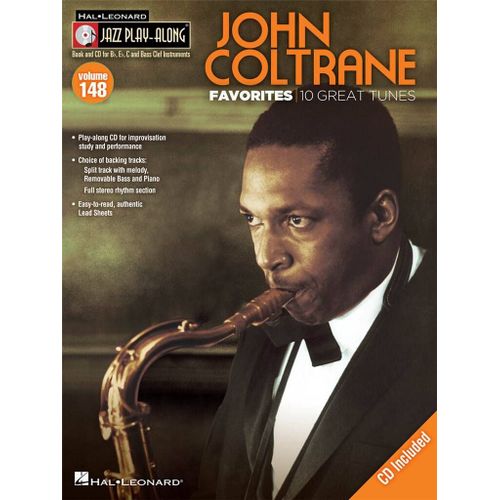 John Coltrane Favorites Jazz Play-Along Volume 148 - Recueil Avec Cd Flute, Violin, Guitar, Clarinet, Trumpet, Saxophone, Trombone, Chords Hl00843233 9781458422163