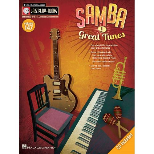 Samba Jazz Play-Along Volume 147 - Recueil Avec Cd Flute, Violin, Guitar, Clarinet, Trumpet, Saxophone, Trombone, Chords Hl00843232 9781458417510