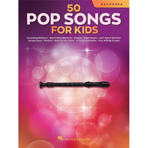 50 Pop Songs For Kids For Recorder - Recueil Flûte À Bec Hl00350972 9781705107461