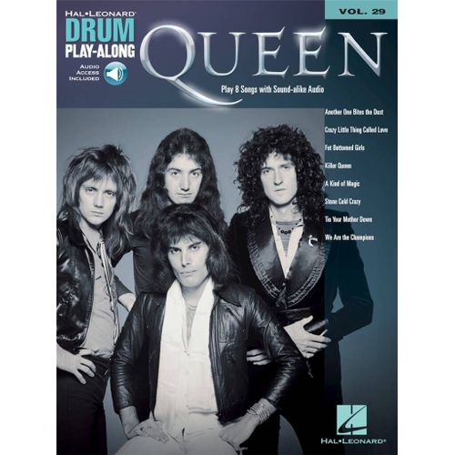 Queen Drum Play-Along Volume 29 - Recueil Avec Support(S) En Ligne Batterie Hl00702389 9781458404978