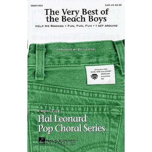 Ed Lojeski : The Very Best Of The Beach Boys (Medley) - Partitions Pour Chorales Sab And Piano Hl08201433