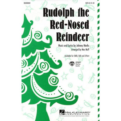 Johnny Marks : Rudolph The Red-Nosed Reindeer - Partitions Pour Chorales Sab Hl08200803