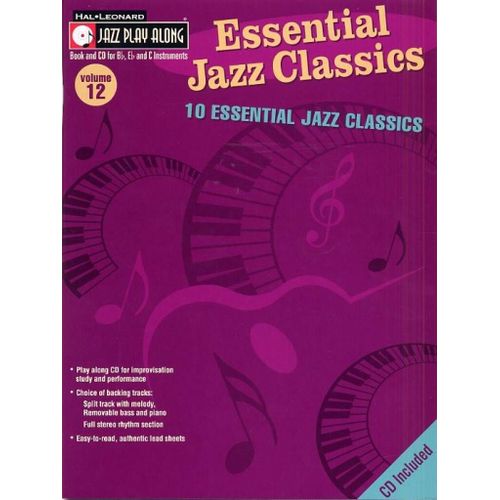 Mark Taylor : Essential Jazz Classics Jazz Play-Along Volume 12 - Recueil Avec Cd Flute, Violin, Guitar, Clarinet, Trumpet, Saxophone, Trombone, Chords Hle90002462 9781846091155