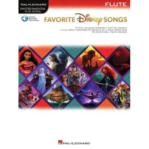 Favorite Disney Songs Instrumental Play-Along - Flute - Recueil Avec Support(S) En Ligne Flûte Traversière Hl00369116 9781705142684