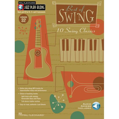 Best Of Swing Jazz Play-Along Volume 32 - Recueil Avec Support(S) En Ligne Flute, Violin, Guitar, Clarinet, Trumpet, Saxophone, Trombone, Chords Hle90002418 9781846090158