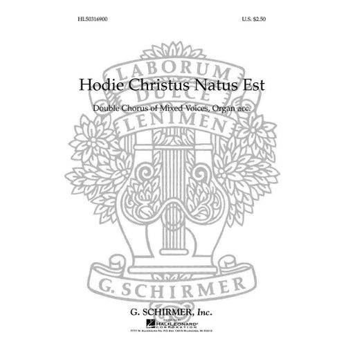 Giovanni Gabrieli : Hodie Christus Natus Est - Partitions Pour Chorales Satb Hl50316900
