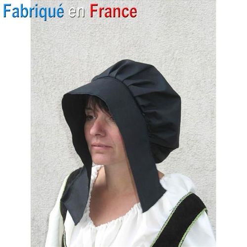 Coiffe De Lavandière Noire, Coiffe Medievale, Moyen-Age Pour Soirée Deguisée, Fete Médiévale, Reconstitution