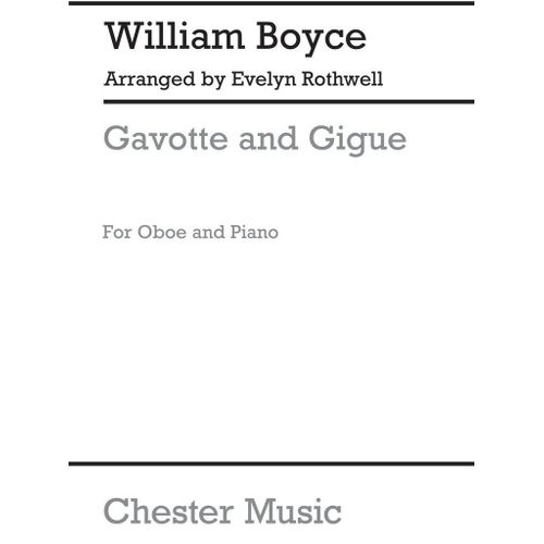 William Boyce : Gavotte & Gigue - Recueil Hautbois Et Piano Musch01596 9780711935938