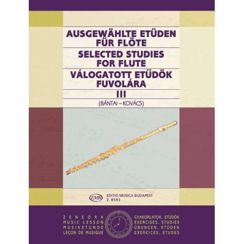 Vilmos Bántai : Ausgewählte Etüden Für Flöte Iii Selected Studies For Flute 3 - Recueil Flûte Traversière 9790080085936 Embz8593