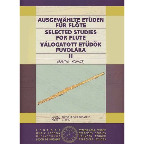 Vilmos Bántai_Kovacs : Ausgewählte Etüden Für Flöte Ii Selected Studies For Flute 2 - Recueil Flûte Traversière 9790080085929 Embz8592