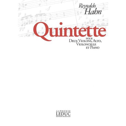 Reynaldo Hahn : Quintet For 2 Violins, Viola, Cello And Piano - Recueil Piano Quintet 9790047281753 Alhe28175