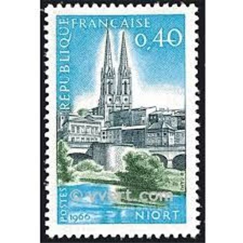 39ème Congrès De La Fédération Des Stés Philatéliques Françaises À Niort Année 1966 N° 1485 Yvert Et Tellier Luxe