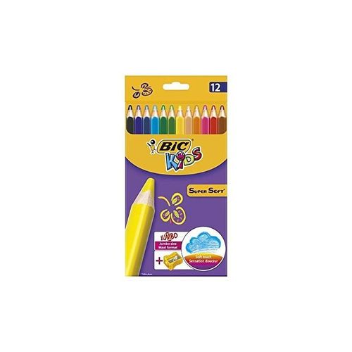 Bic Etui X 12 - Crayon En Bois De Haute Qualité - Corps Large De Forme Triangulaire