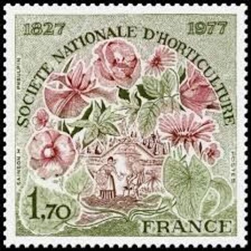 150ème Anniversaire De La Société Nationale D'horticulture Année 1977 N° 1930 Yvert Et Tellier Luxe