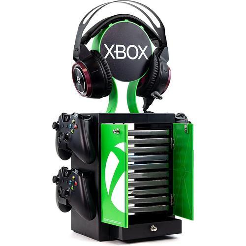 Xbox - Meuble De Rangement De Jeux Logo De Xbox Pour 4 Manettes - 10 Jeux - 1 Casque