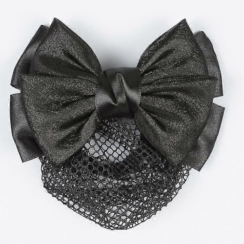Snood Net Barrette Hair Clip Bow Bun Cover Elastic Women Lady Hair Accessories