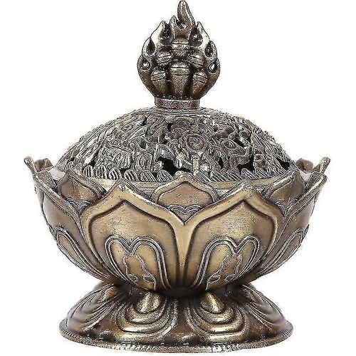 2024 Nouveau Vintage Encens Brûleur Encens Encens Poêle Four Reflux Décorations À La Maison (bronze)
