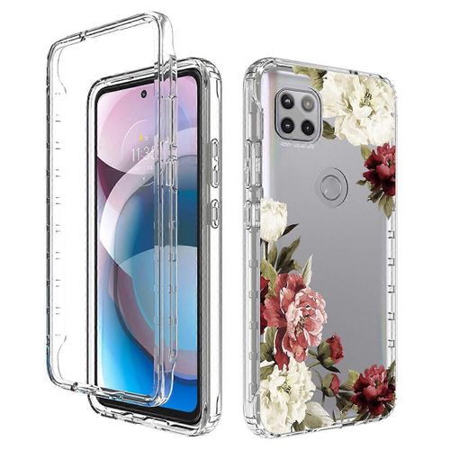 Pour Motorola One 5g Ace Pc+Tpu Transparent Painted Phone Case