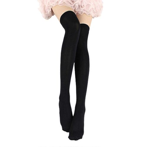 1 Paire Cuisse Haute Bas Sexy Extensible Plaine Mince Respirant Jambe Minceur Velours