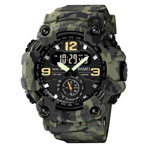 Skmei 1637 Sports Affichage Numérique Extérieur Antichoc En Plastique Grand Cadran Montre Hommes, Couleur : Vert Armée Camouflage