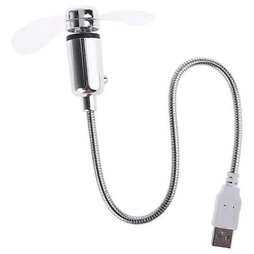 Mini ventilateur à col de cygne à économie d¿énergie silencieux USB Fa pour le bureau à domicile voyage, blanc