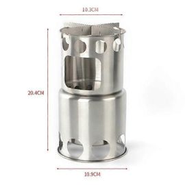 Poêle Coupe-Vent Extérieur En Acier Inoxydable Ensemble De Réchaud De Rôti De Camping Portable