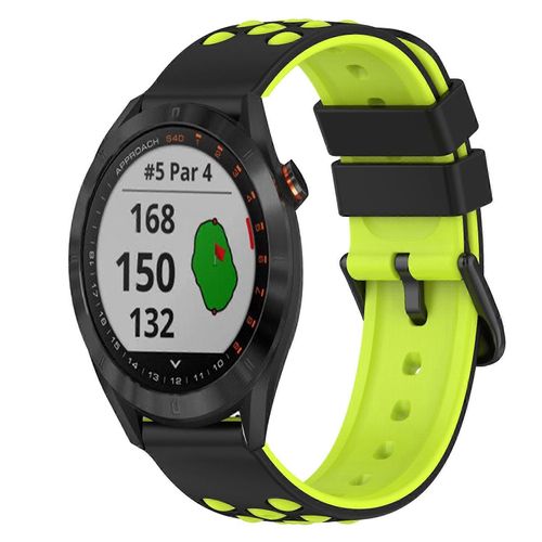 Pour Garmin Approach S40 20mm Bracelet De Montre En Silicone Bicolore